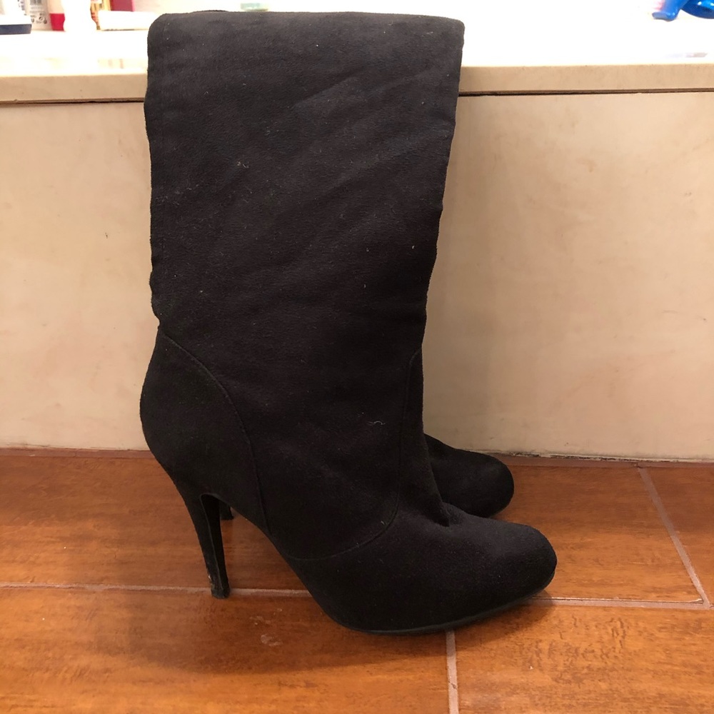 Black heel boots size 8.5
